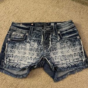 Miss Me tribal patterned shorts